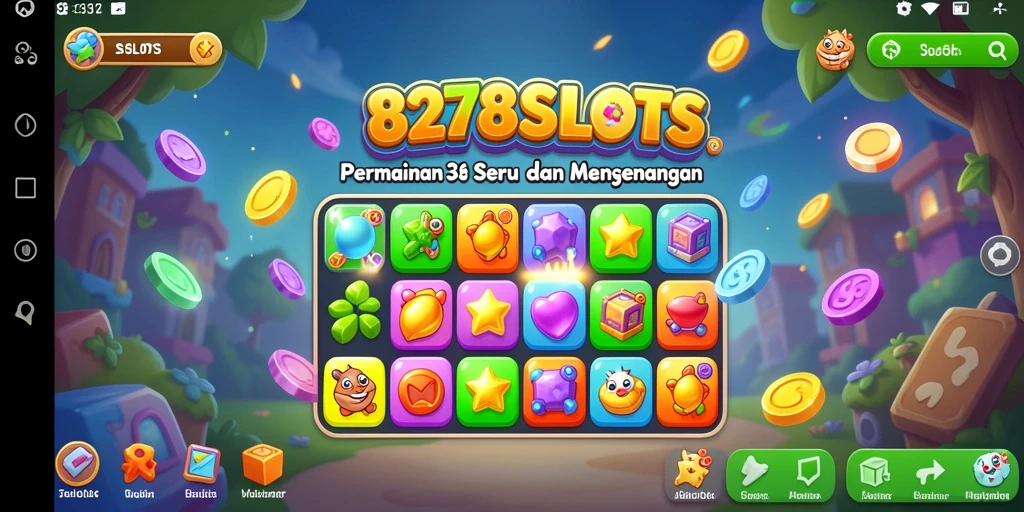 Screenshot utama 8278SLOTS menunjukkan gameplay Match-3 yang seru dan menantang.