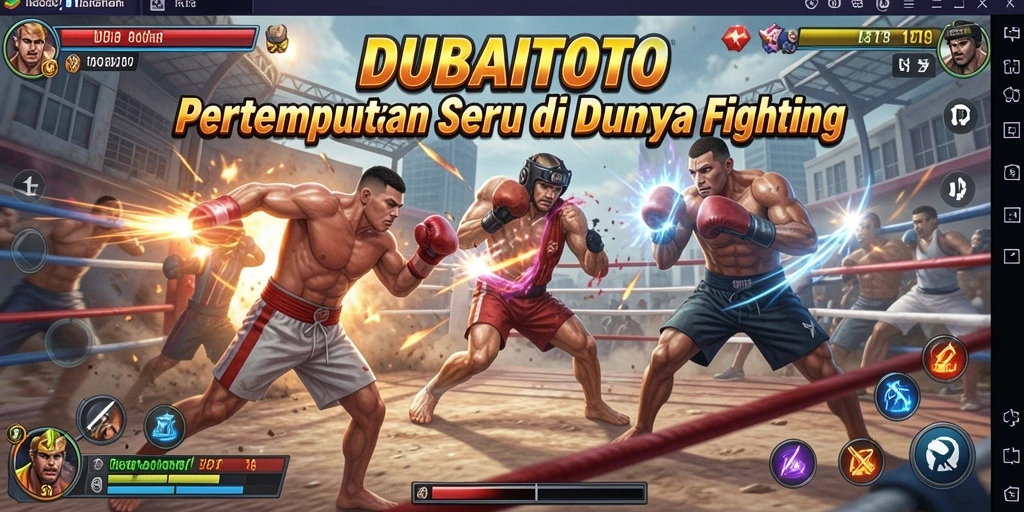 Tampilan gameplay DUBAITOTO dengan pertarungan yang intens.