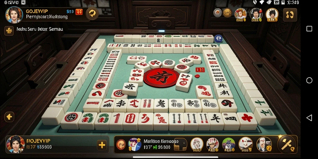 Screenshot GOJEKVIP menunjukkan gameplay Mahjong yang mengasyikkan.