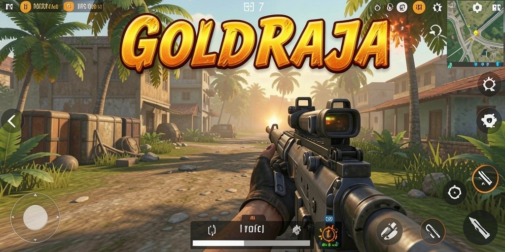 Tampilan menarik dari gameplay <strong>GOLDRAJA</strong> dengan aksi pertempuran mendebarkan.