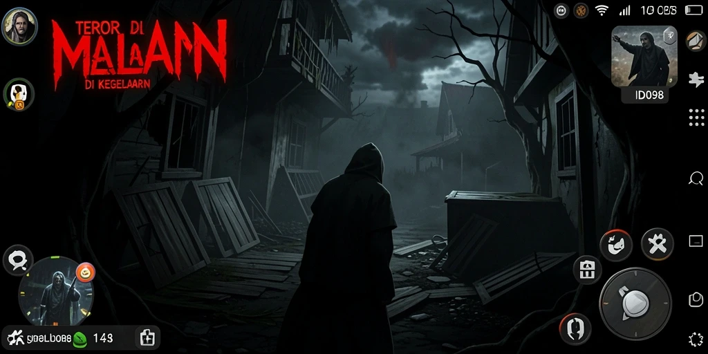 Screenshot ID098 menampilkan gameplay horor yang menegangkan dan atmosfer yang mencekam.
