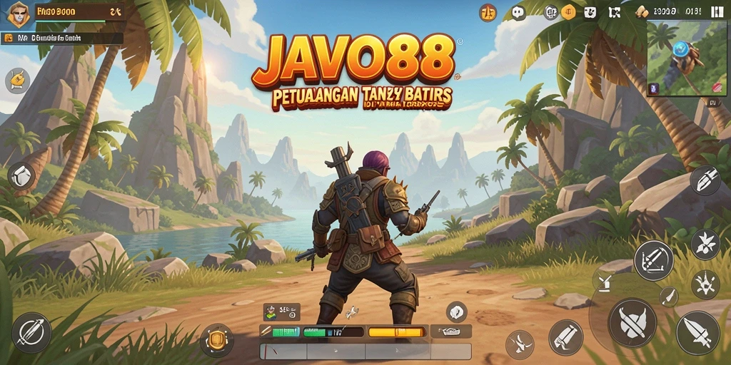 Screenshot utama dari JAVO88 merekam momen seru dalam dunia terbuka.