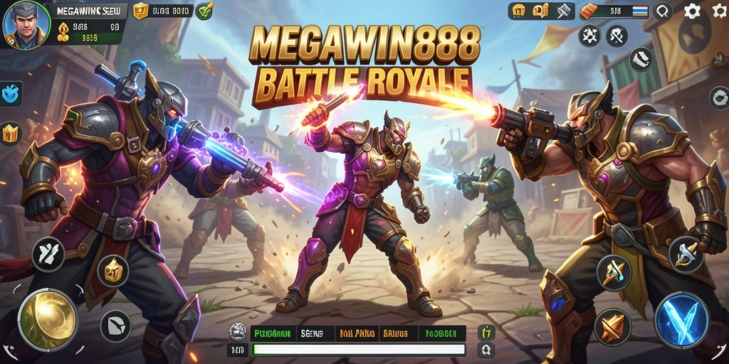 Gameplay seru di arena Battle Royale penuh dengan aksi.