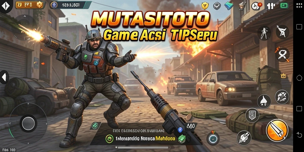 Tampilan gameplay intens dari <strong>MUTASITOTO</strong> dalam mode TPS yang menegangkan.