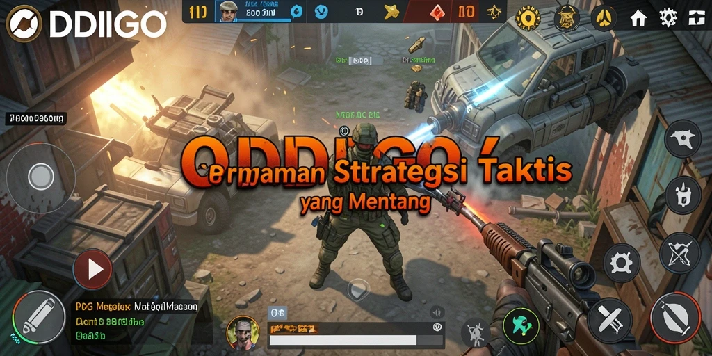 Screenshot ODDIGO menampilkan momen epic dalam permainan strategi.