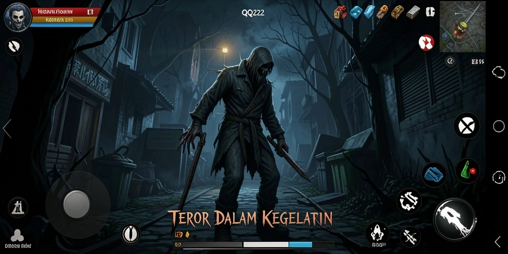 Gameplay menyeramkan di QQ222 dengan suasana mencekam dan efek visual menakutkan.