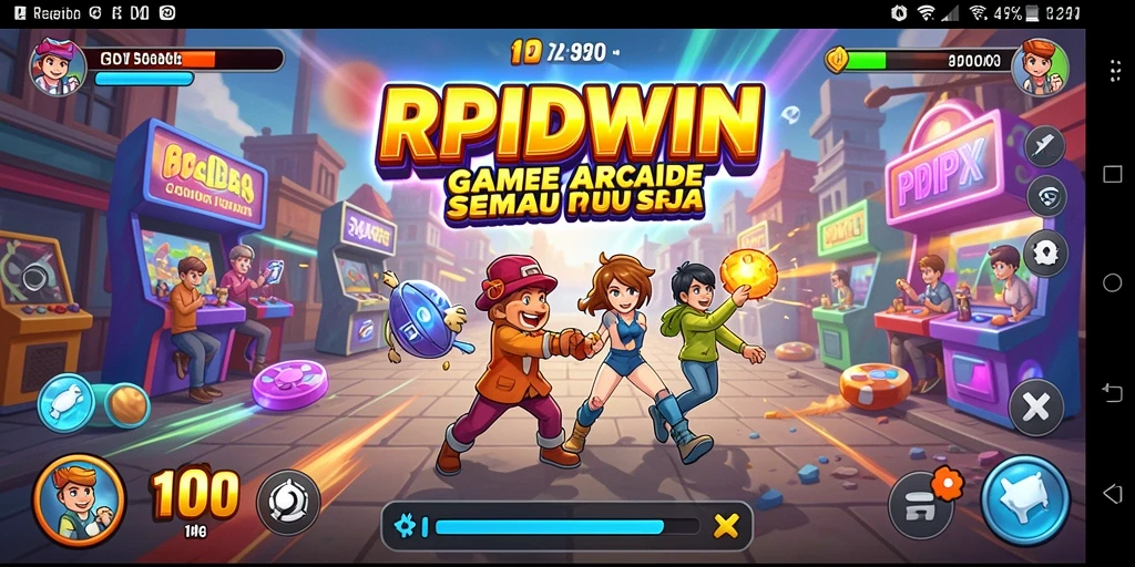 Tampilan gameplay RPIDWIN yang penuh warna dan menantang.