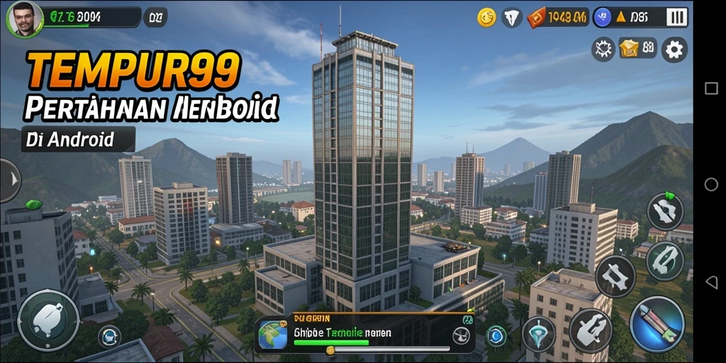 Gameplay seru TEMPUR99 dalam mode Tower Defense yang menantang.