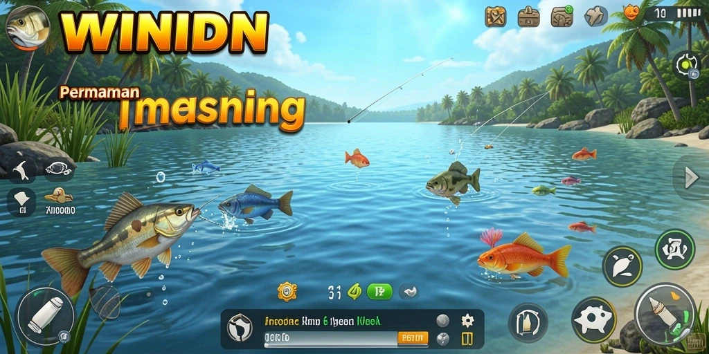 Tangkapan ikan yang menakjubkan dalam gameplay WINIDN.